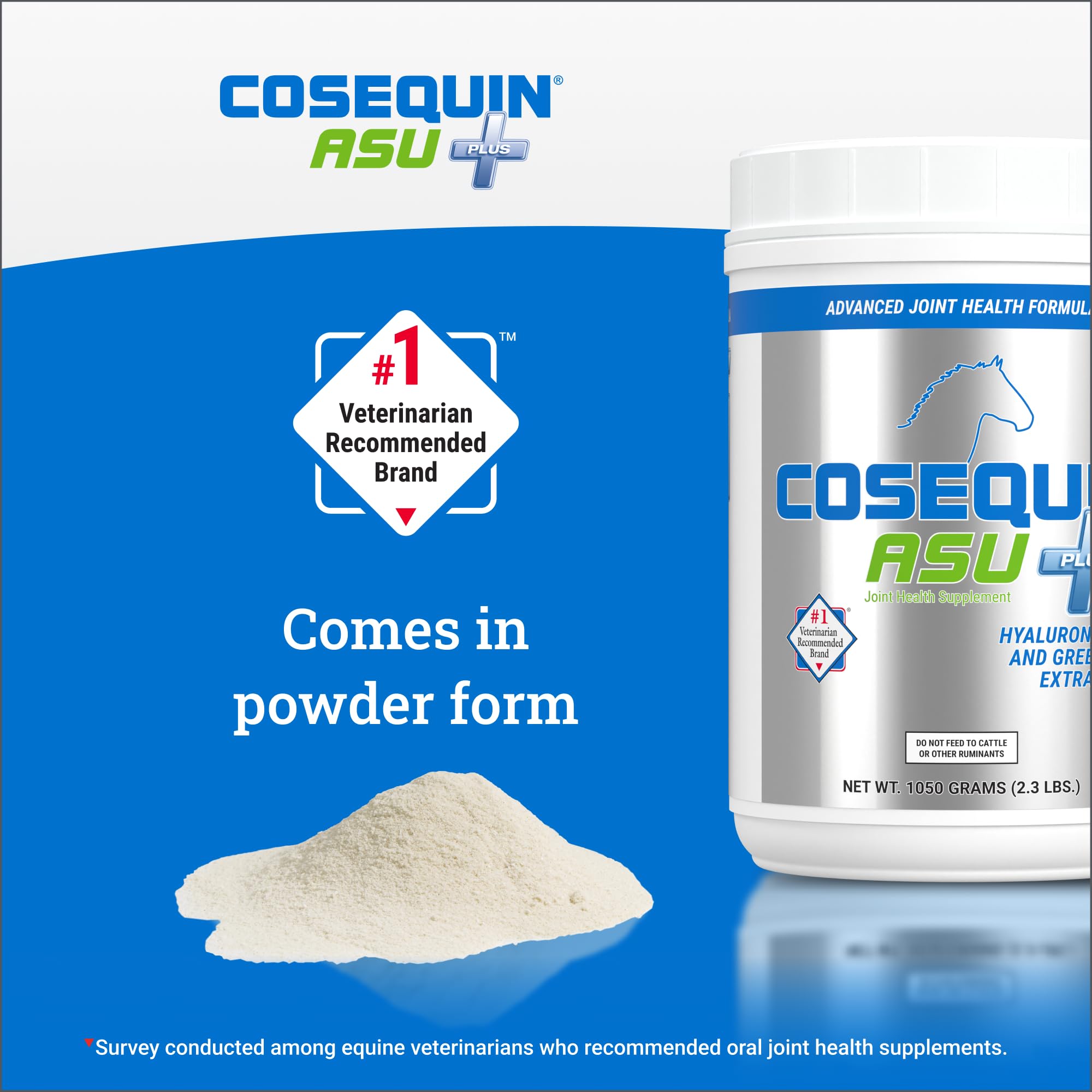 Nutramax Cosequin ASU Joint Health Supplement for Horses - Powder with Glucosamine, Chondroitin, MSM, ASU, Green Tea Extract, and Hyaluronic Acid, 1050 Grams - Image 7