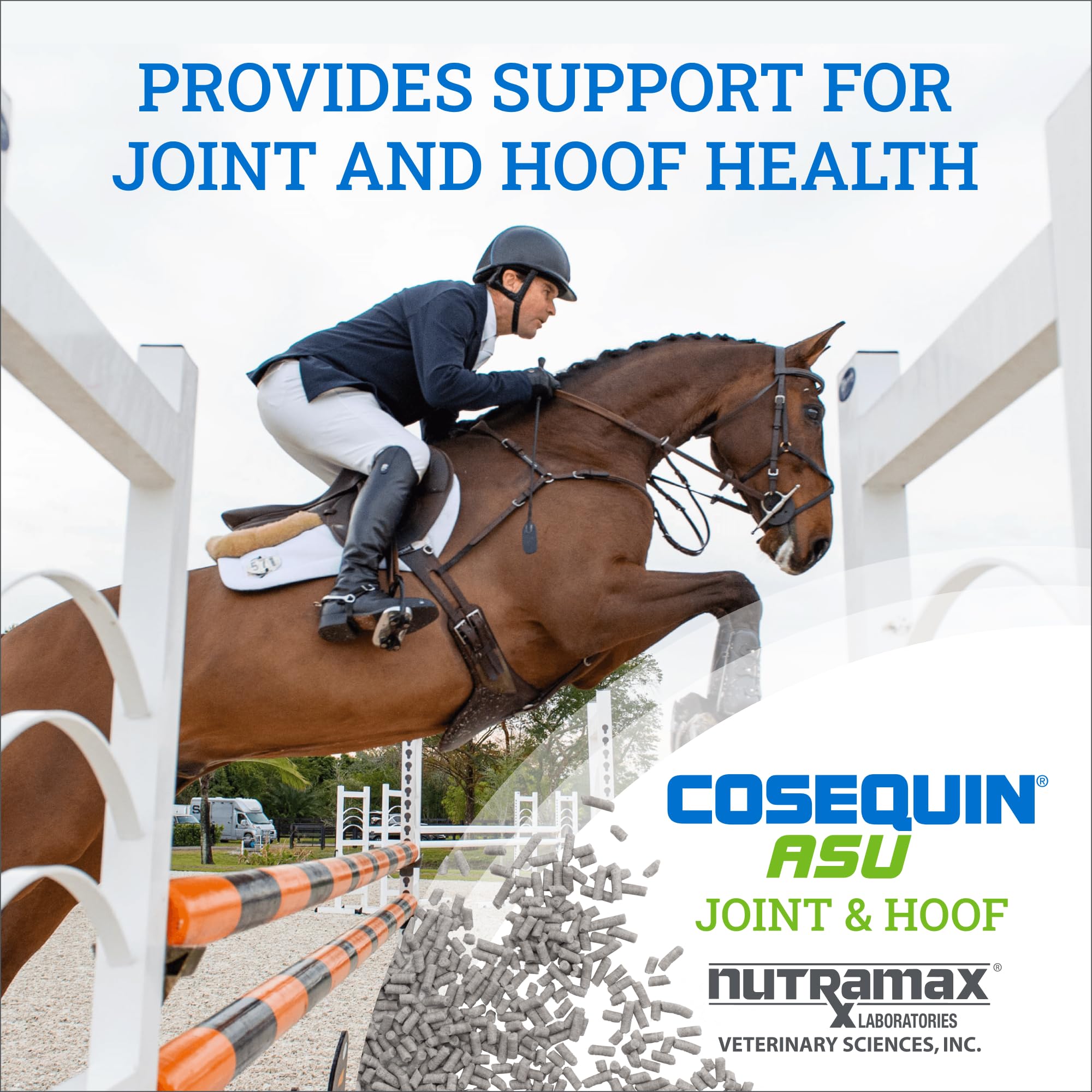Nutramax Cosequin ASU Joint & Hoof Pellets Joint Health Supplement for Horses - Pellets with Glucosamine, Chondroitin, MSM, and Biotin, 2.6 lbs - Image 3