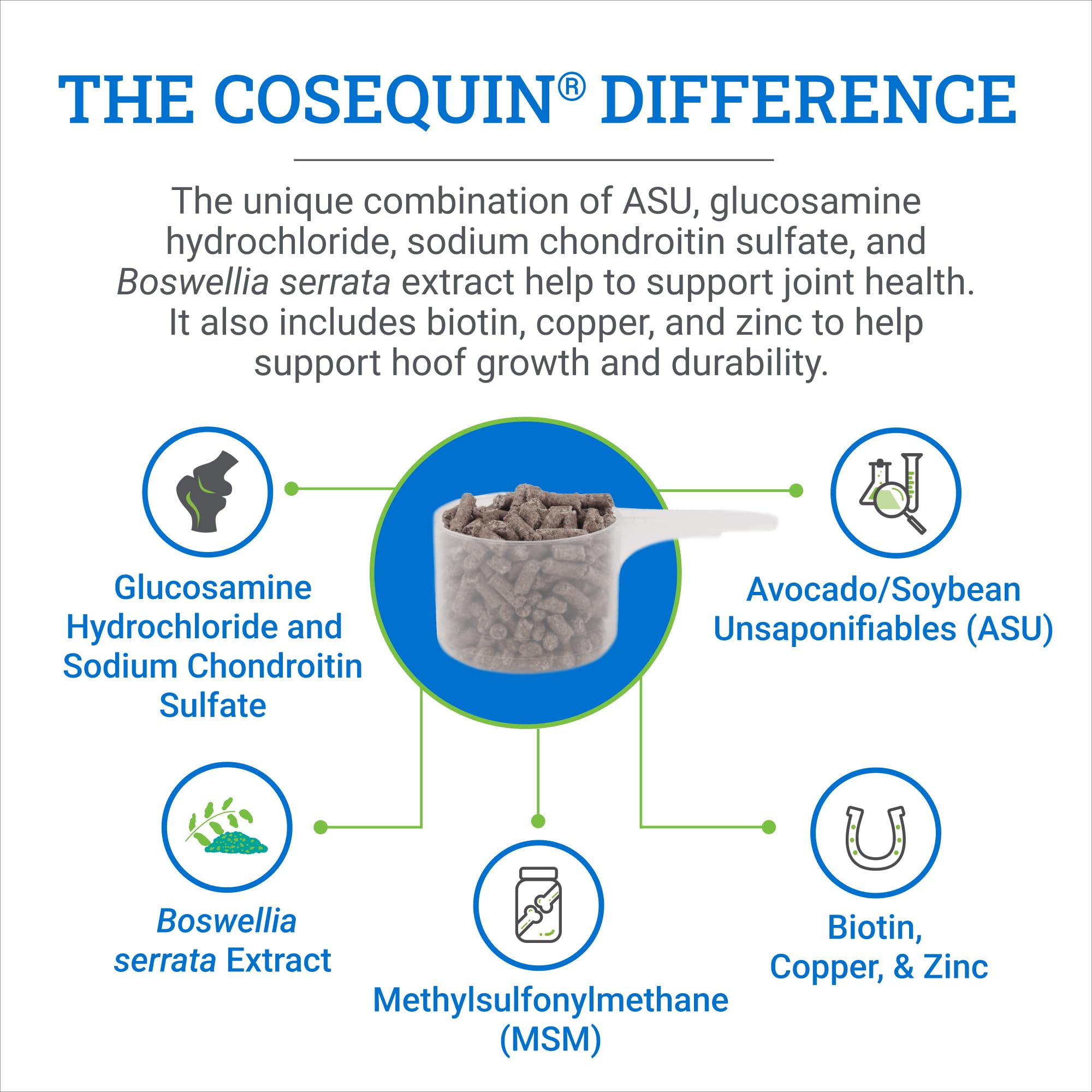 Nutramax Cosequin ASU Joint & Hoof Pellets Joint Health Supplement for Horses - Pellets with Glucosamine, Chondroitin, MSM, and Biotin, 2.6 lbs - Image 4