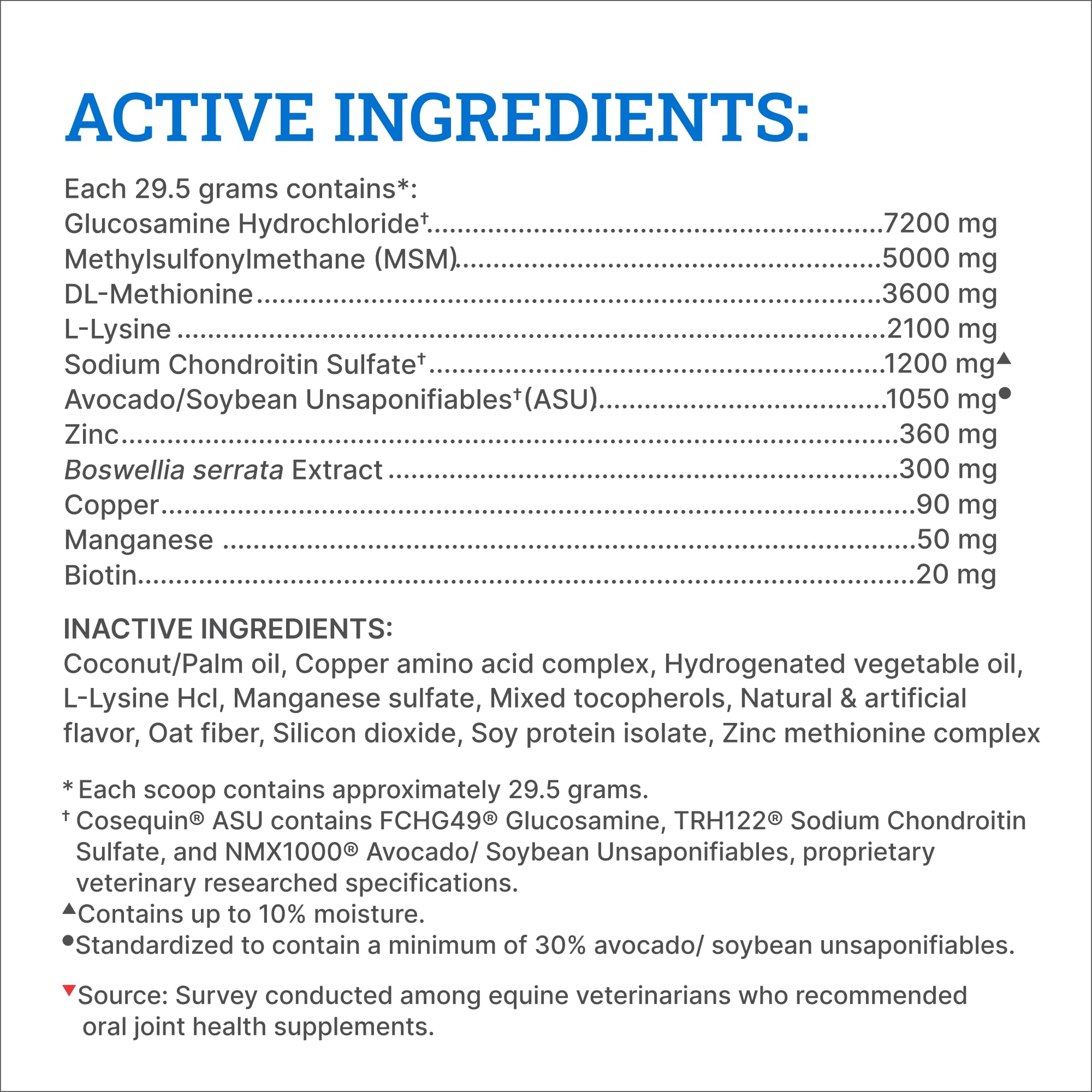 Nutramax Cosequin ASU Joint & Hoof Pellets Joint Health Supplement for Horses - Pellets with Glucosamine, Chondroitin, MSM, and Biotin, 2.6 lbs - Image 5
