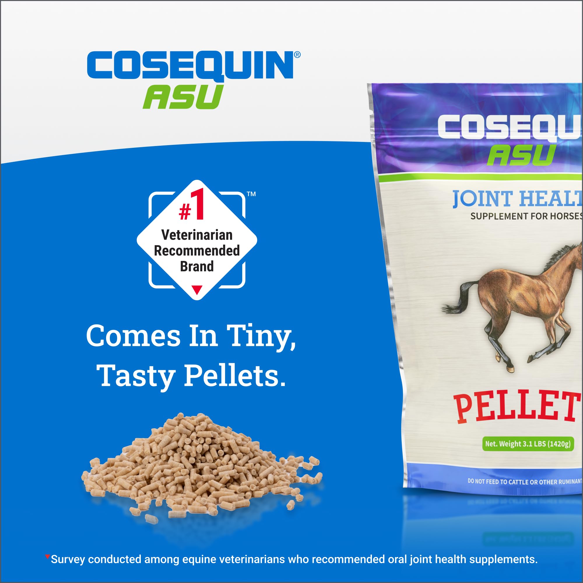 Nutramax Cosequin ASU Pellets Joint Health Supplement for Horses - Pellets with Glucosamine and Chondroitin,3.1 lbs - Image 7