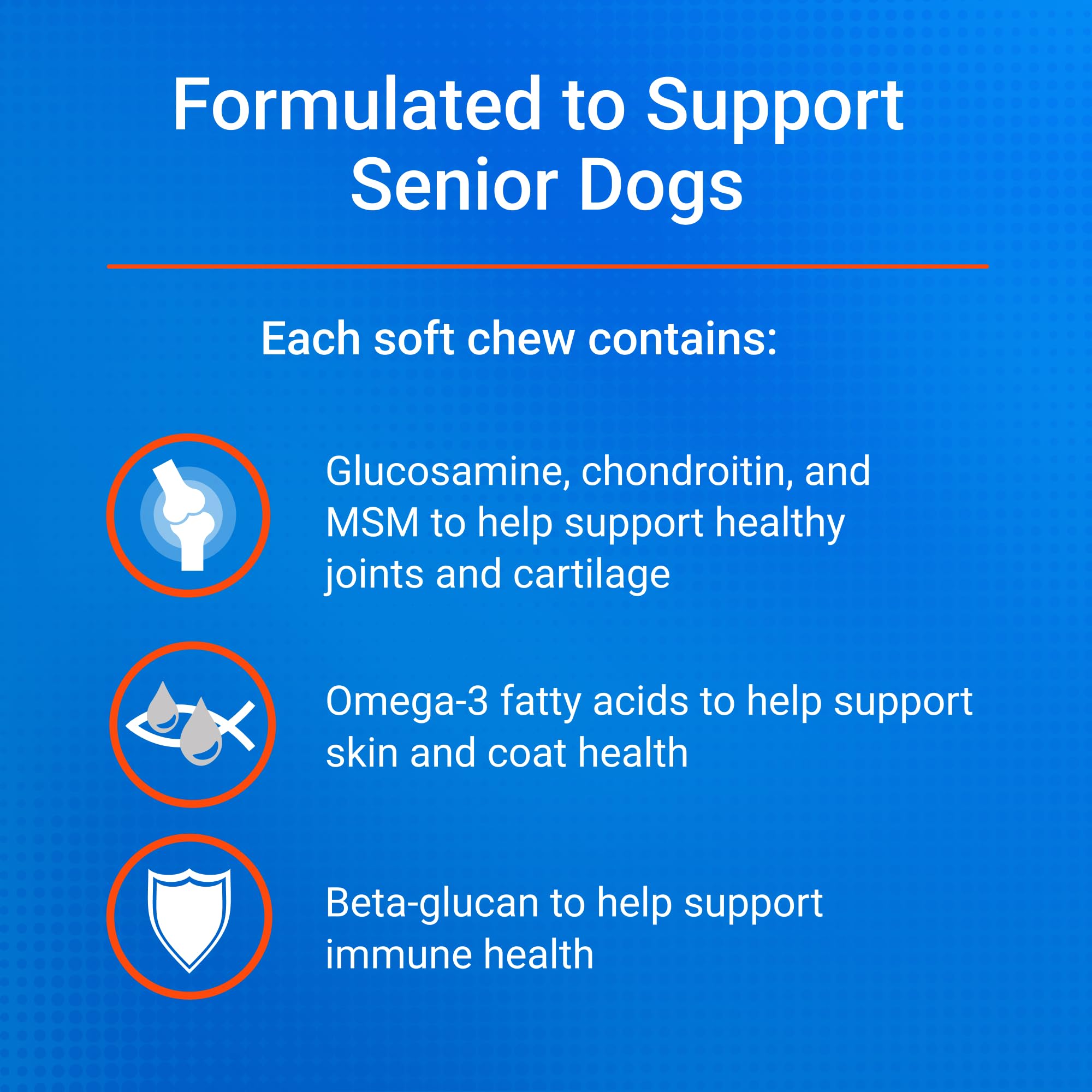 Nutramax Cosequin for Senior Dogs Joint Health Supplement, Contains Glucosamine for Dogs, Chondroitin, MSM, Omega-3s and Beta-Glucan, Supports Joint, Skin and Coat, Immune Health, Soft Chews, 60 Count - Image 5