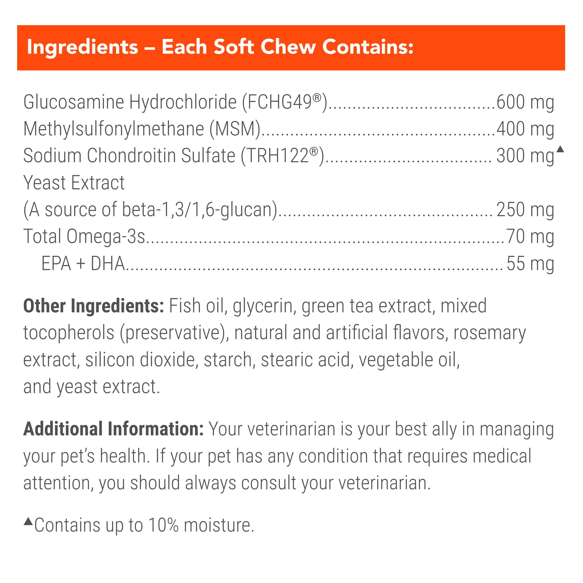 Nutramax Cosequin for Senior Dogs Joint Health Supplement, Contains Glucosamine for Dogs, Chondroitin, MSM, Omega-3s and Beta-Glucan, Supports Joint, Skin and Coat, Immune Health, Soft Chews, 60 Count - Image 6