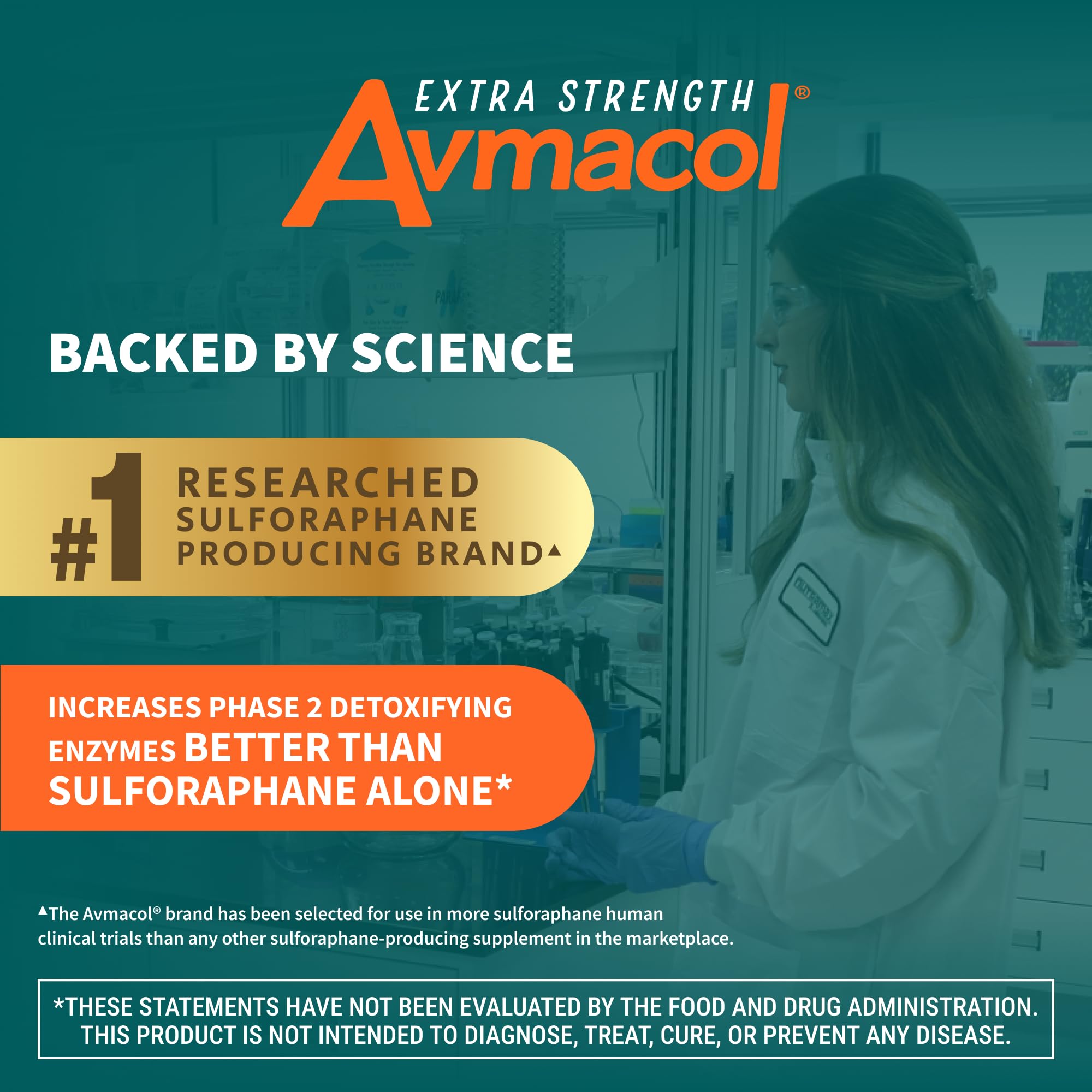 Nutramax Laboratories Avmacol Extra Strength #1 Researched Sulforaphane-Producing Brand for Detoxification with Glucoraphanin and Active Myrosinase, Immune Health, Adults & Children, 30 Tablets - Image 3