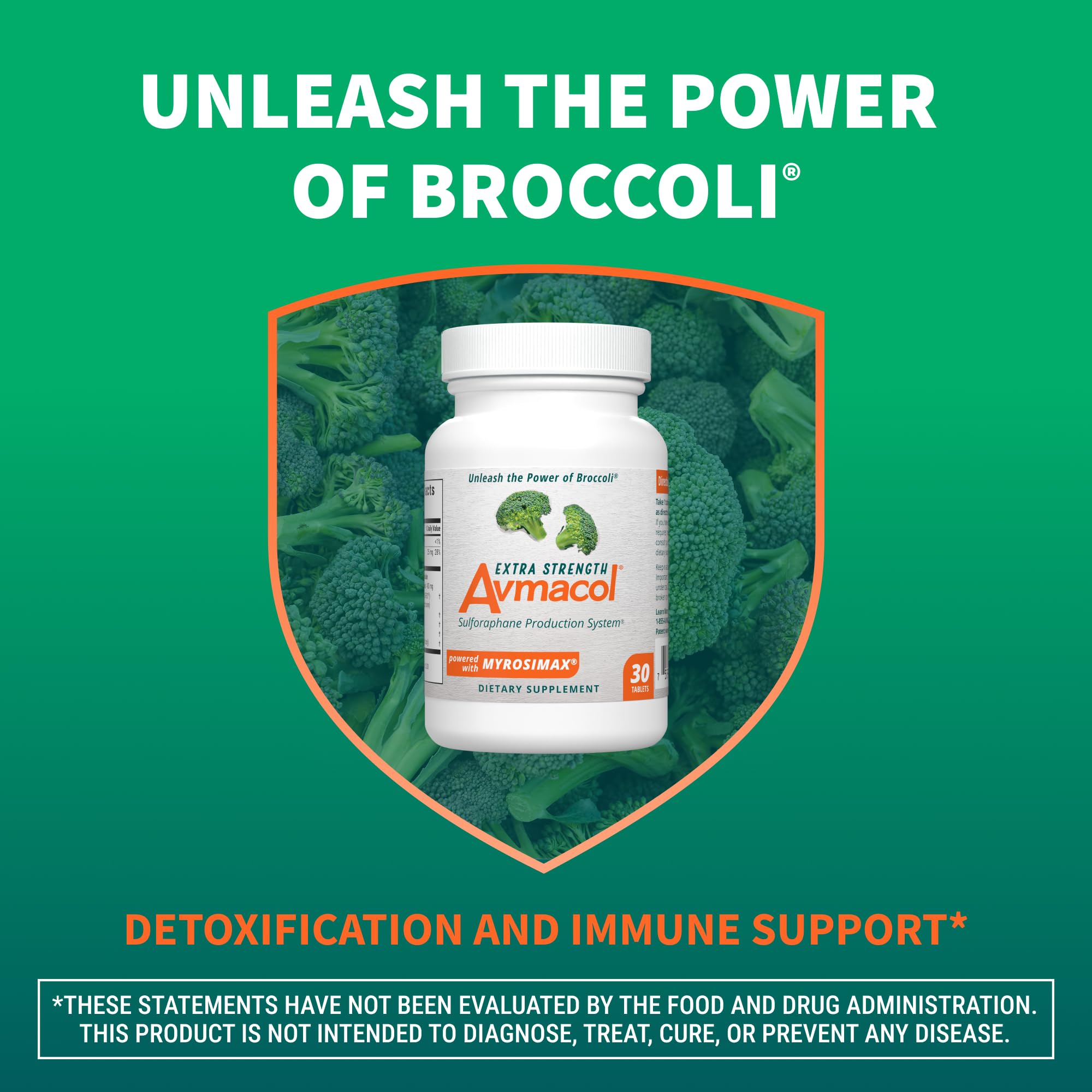 Nutramax Laboratories Avmacol Extra Strength #1 Researched Sulforaphane-Producing Brand for Detoxification with Glucoraphanin and Active Myrosinase, Immune Health, Adults & Children, 30 Tablets - Image 4