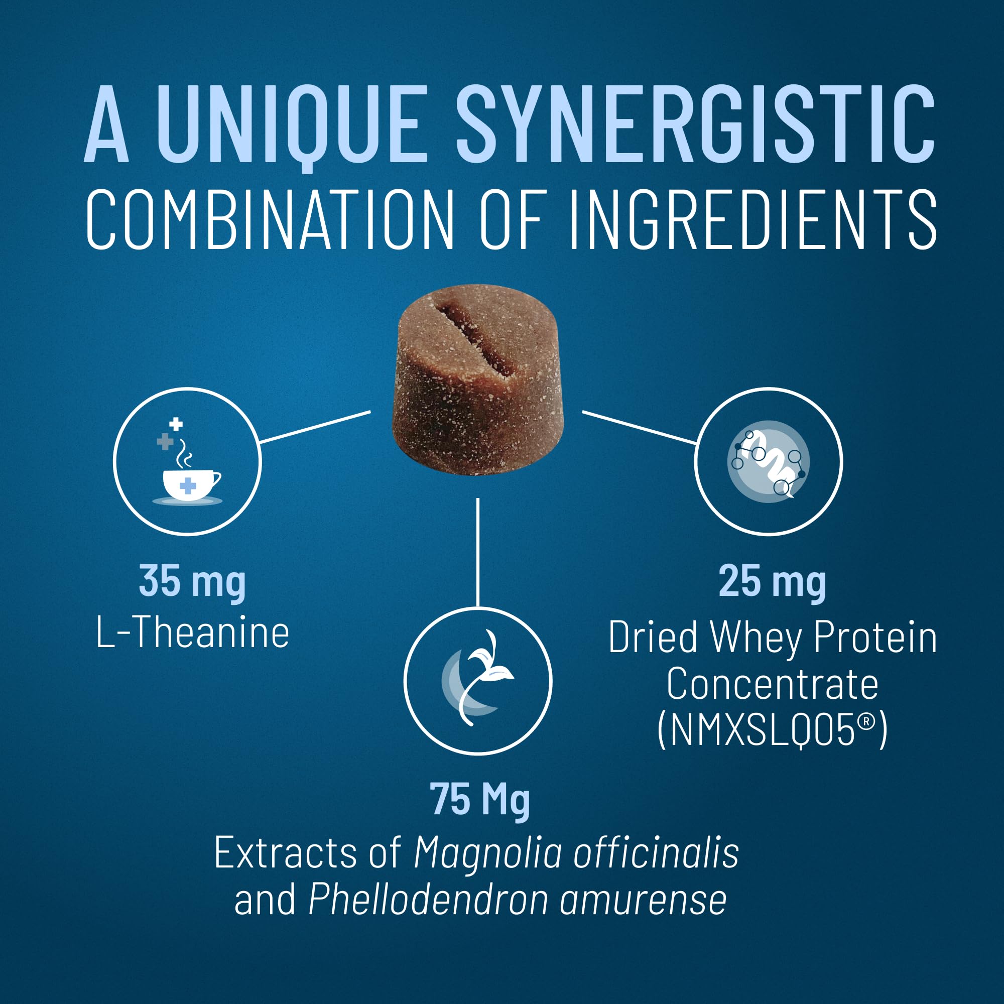 Nutramax Solliquin Calming Behavioral Health Supplement for Small to Medium Dogs and Cats - With L-Theanine, Magnolia / Phellodendron, and Whey Protein Concentrate, 75 Soft Chews - Image 4