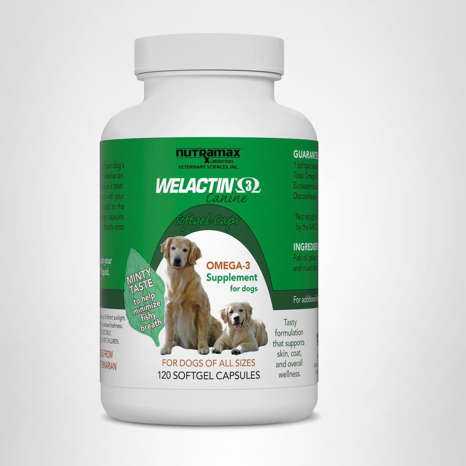 Nutramax Welactin Canine Softgels, Omega 3 Supplement for Dogs, Softgels, 120 Count - Image 7